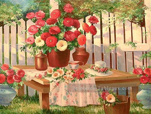 Paysage yxf114eB Impressionniste floral jardin Peintures à l'huile
